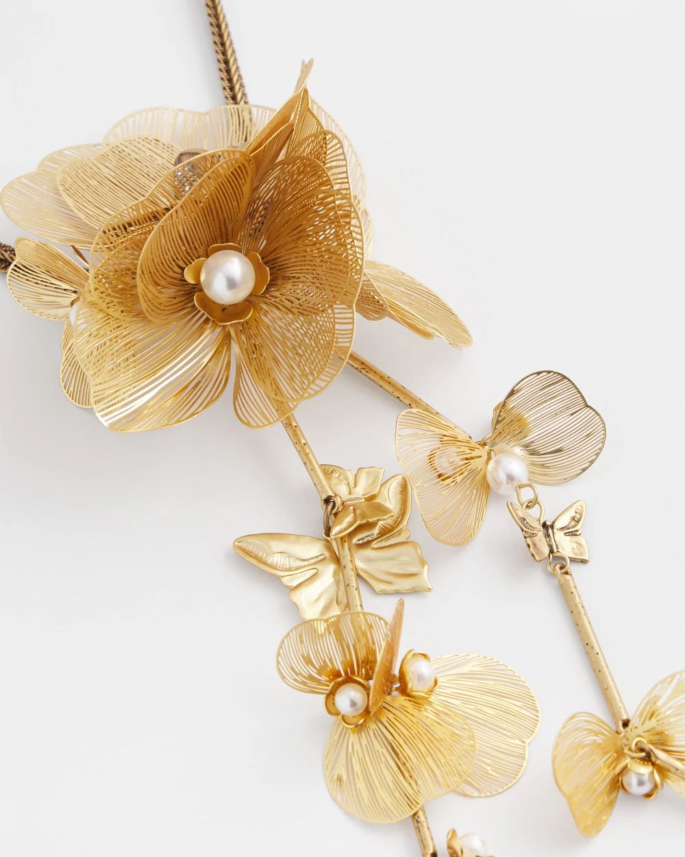 (•ᵕᴗᵕ•)⁾⁾ Statement Butterfly Filigree Y-Necklace | Chico's
